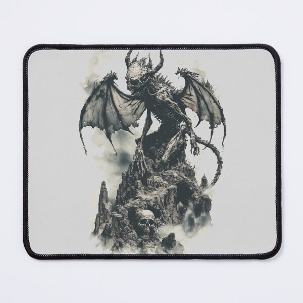 Item preview, Winged Demon Creature – Dark Horror Art (WHITE) designed and sold by MorbidDreams.