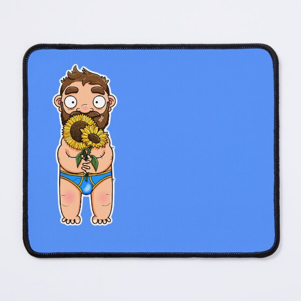 Item preview, Gay Daddy with Sunflowers | Romantic LGBTQ Illustration designed and sold by Burty's Bits.