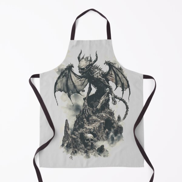 Item preview, Winged Demon Creature – Dark Horror Art (WHITE) designed and sold by MorbidDreams.