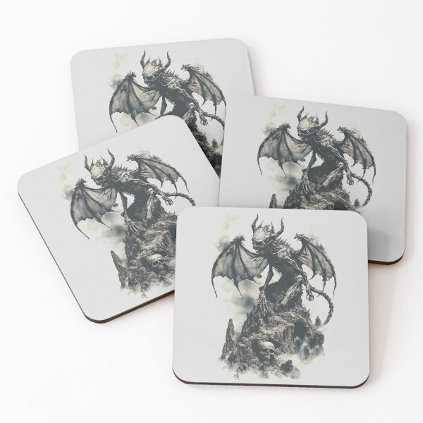 Item preview, Winged Demon Creature – Dark Horror Art (WHITE) designed and sold by MorbidDreams.