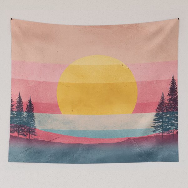 Item preview, Sunset over hills and trees designed and sold by anytka.