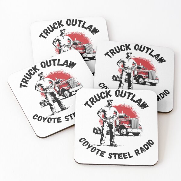 Item preview, Truck Outlaw Coyote Steel Radio Vintage Trucker Graphic designed and sold by CoyoteSteelRd.