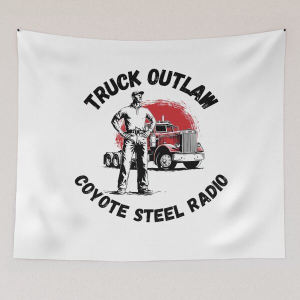 Item preview, Truck Outlaw Coyote Steel Radio Vintage Trucker Graphic designed and sold by CoyoteSteelRd.