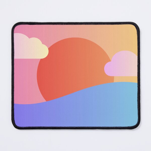 Item preview, Minimalist Sunset Clouds Vaporwave Landscape designed and sold by Gradient Concept.