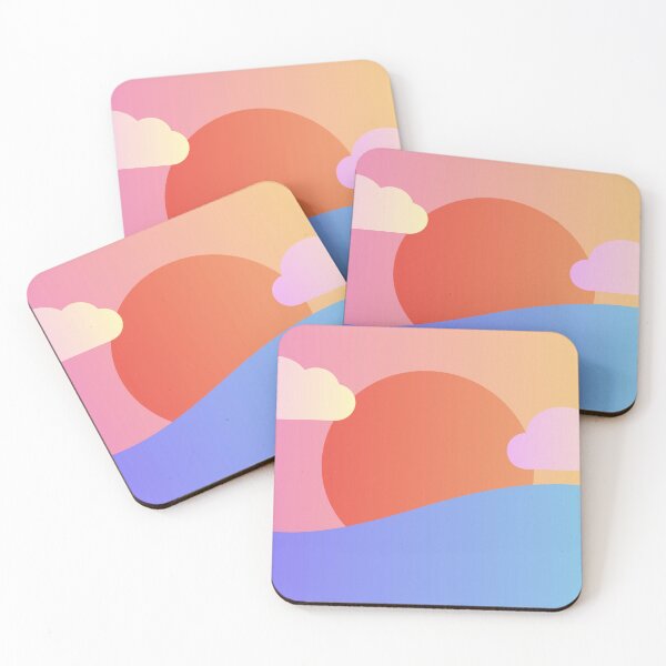 Item preview, Minimalist Sunset Clouds Vaporwave Landscape designed and sold by Gradient Concept.
