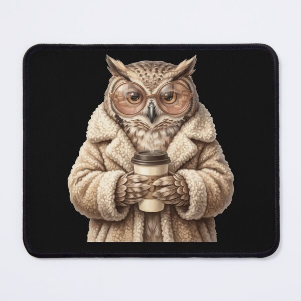 Item preview, Stylish Owl Coffee T-Shirt, Funny Cozy Animal Lover Gift, Aesthetic Winter Vibes Graphic Tee designed and sold by HB ART.