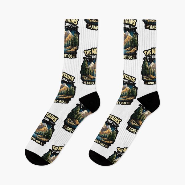 Item preview, The Mountains Are Calling And I Must Go – Nature Adventure Mountain Design designed and sold by Ladys-Gents.