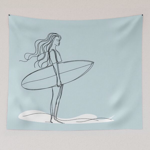 Item preview, Surfer on shore with board designed and sold by anytka.