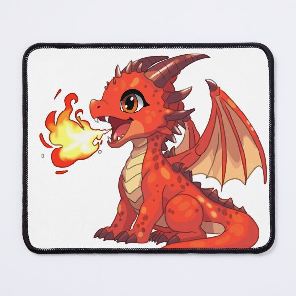 Item preview, Cute Fire Dragon | Tiny Fantasy Dragon | Kawaii Dragon Art designed and sold by ToritheGoblin.