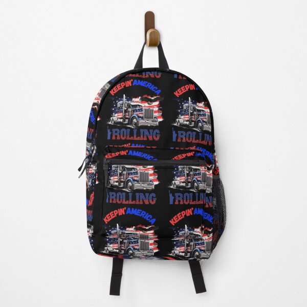Item preview, Keepin’ America Rolling Patriotic Big Rig Design designed and sold by CoyoteSteelRd.