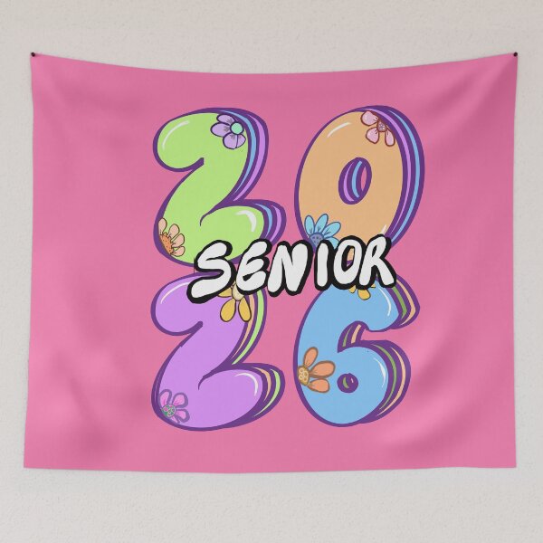 Item preview, Senior 2026 Graduation Pastel Bubble Letters Wildflower Aesthetic designed and sold by Artonmytee.