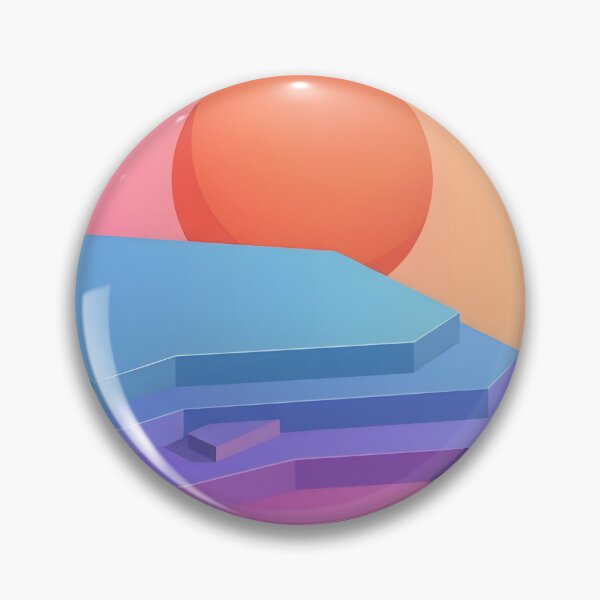 Item preview, Isometric Vaporwave Sunset Tech Landscape designed and sold by Gradient Concept.