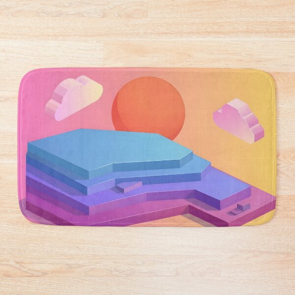 Item preview, Isometric Vaporwave Sunset Tech Landscape designed and sold by Gradient Concept.