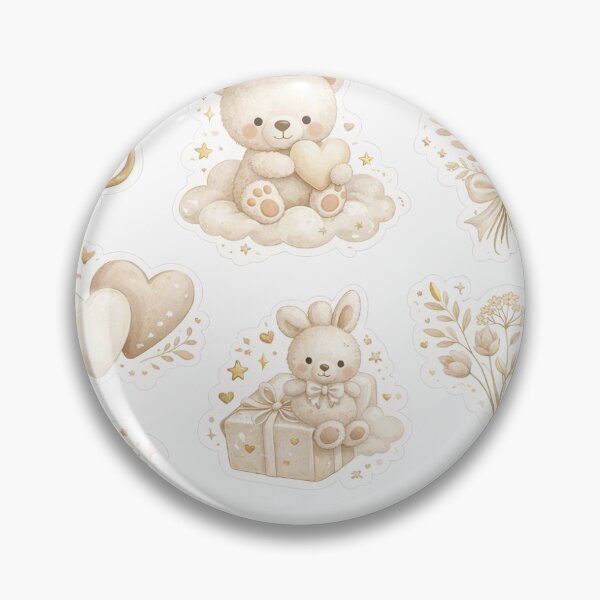 Item preview, Luxury Baby Stickers Beige Gold Minimal designed and sold by Eloriajournal.