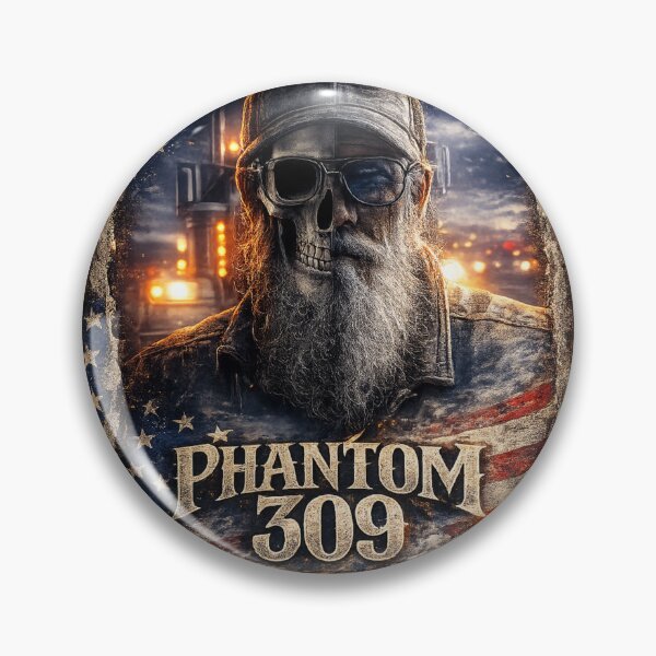 Item preview, Phantom 309 Ghost Trucker Skull Art designed and sold by CoyoteSteelRd.