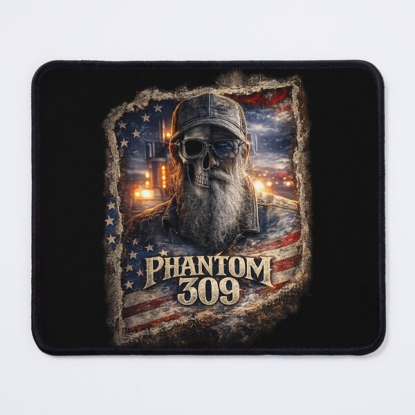 Item preview, Phantom 309 Ghost Trucker Skull Art designed and sold by CoyoteSteelRd.