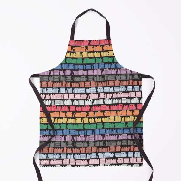 Item preview, Subtle Progress Pride Flag Rainbow Bookshelves Pattern Black Background designed and sold by winterpumpkin.