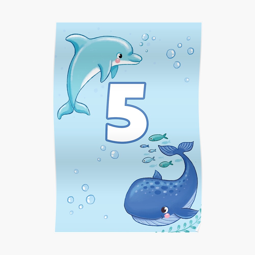 Carte De Vœux Carte D Anniversaire De Vie Sous Marine De Mer Pour 5 Ans Par 0hmc Redbubble