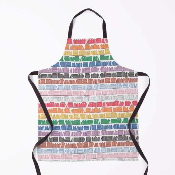 Item preview, Subtle Progress Pride Flag Rainbow Bookshelves Pattern White Background designed and sold by winterpumpkin.