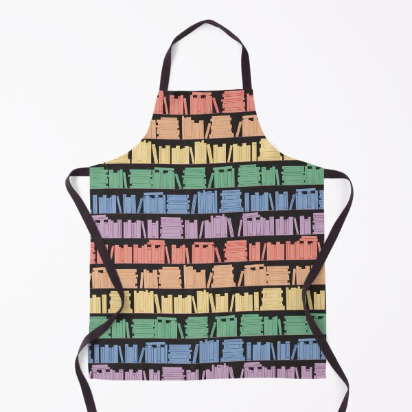 Item preview, Subtle Pride Flag Rainbow Bookshelves Pattern Black Background designed and sold by winterpumpkin.