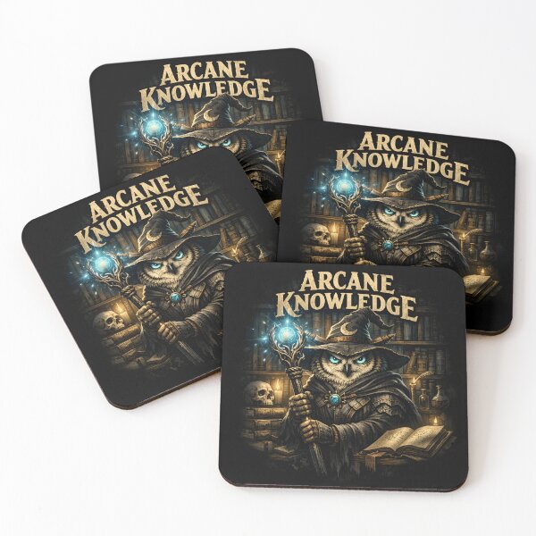 Item preview, Arcane Knowledge – Owl Wizard Fantasy Art designed and sold by CosmicSplendor.