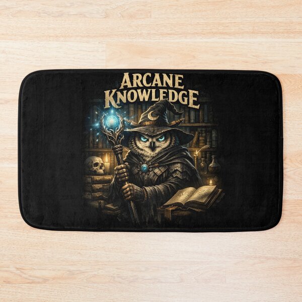 Item preview, Arcane Knowledge – Owl Wizard Fantasy Art designed and sold by CosmicSplendor.