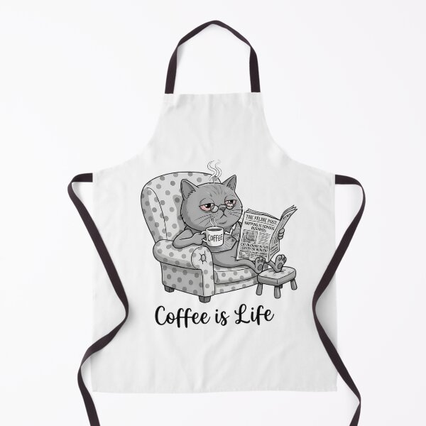 Item preview, Coffee Is Life: Grumpy Morning Cat designed and sold by PoomDesign.