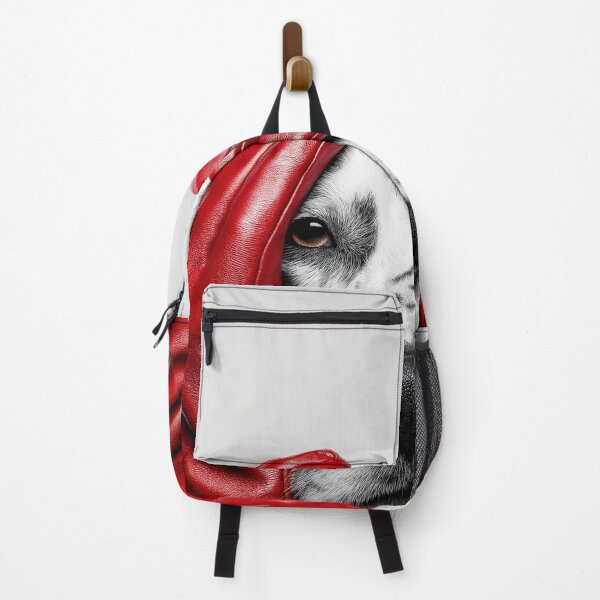 Item preview, Funny Dalmatian with Red Gloves Covering Eyes – Minimalist Dog Humor Art Print designed and sold by Artixshopy98.