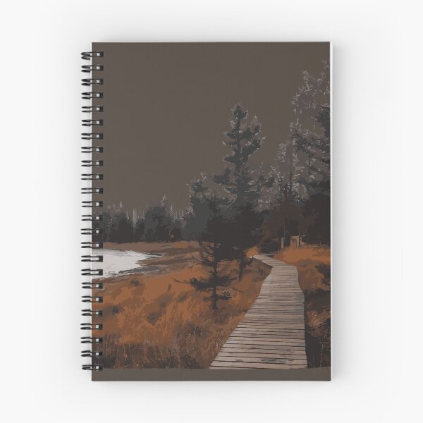 Item preview, Wooden Boardwalk Through Warm Forest Landscape designed and sold by Arturo Daniel Garcia Palomo.