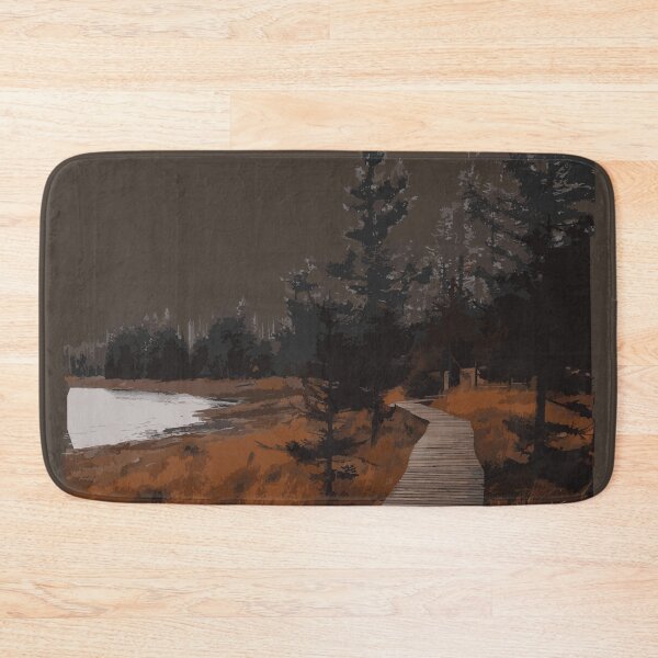 Item preview, Wooden Boardwalk Through Warm Forest Landscape designed and sold by Arturo Daniel Garcia Palomo.