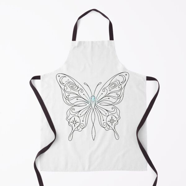 Item preview, Celestial Butterfly Line Art with Lunar Moon & Star Symbols designed and sold by Siriusvibes.
