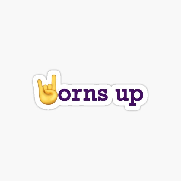 "Horns Up" Sticker for Sale by ExperienceLife Redbubble