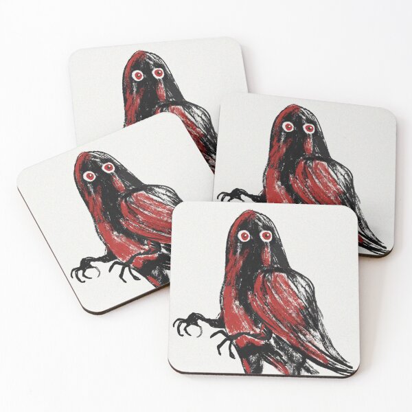 Item preview, The Mothman cryptid cartoony illustration designed and sold by Vintage Designs +.