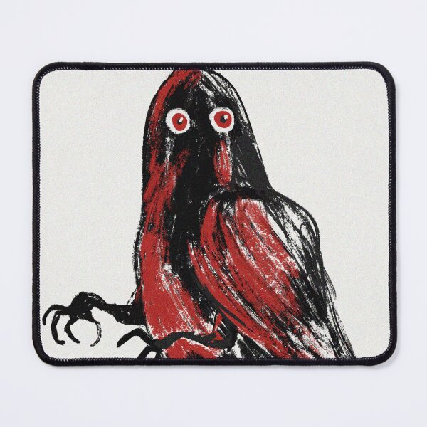 Item preview, The Mothman cryptid cartoony illustration designed and sold by Vintage Designs +.