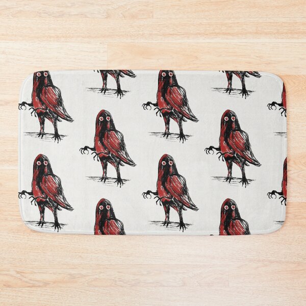Item preview, The Mothman cryptid cartoony illustration designed and sold by Vintage Designs +.