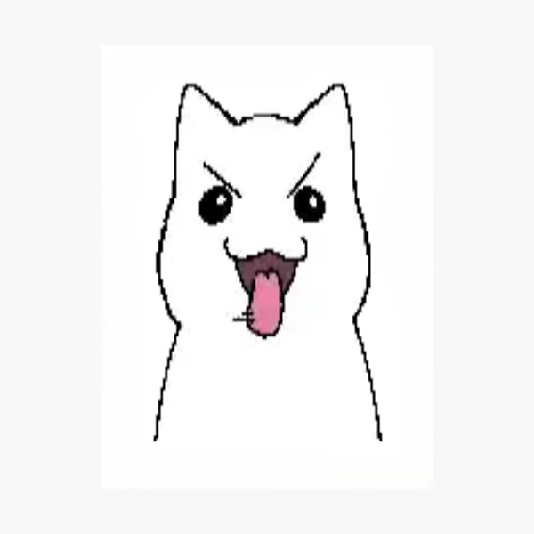 Item preview, cute cat funny meme designed and sold by FUNNY AND ROMANTIC.