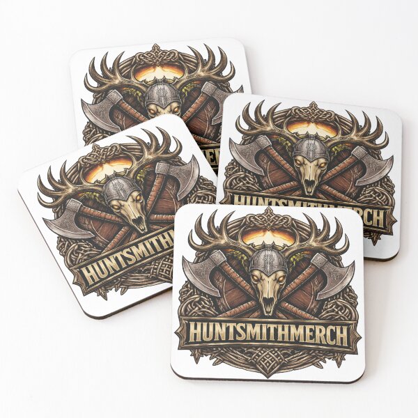 Item preview, Viking Deer Skull Axes Norse Fantasy Crest designed and sold by HuntsmithMerch.