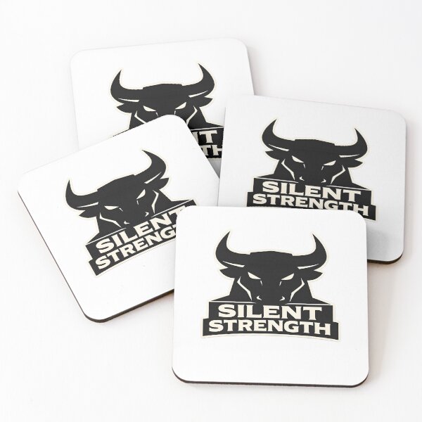 Item preview, Silent Strength – Bull Mindset Motivation Design designed and sold by CreativeMindsetLab.