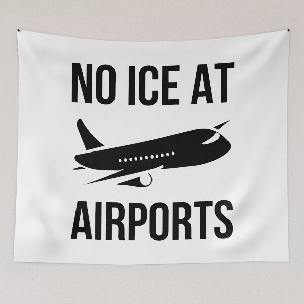 Item preview, No ICE at airports  designed and sold by Rachel the Artist .