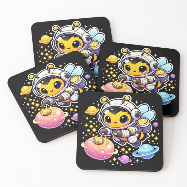 Item preview, Cute Astronaut Bee Honeycomb Galaxy Space designed and sold by Hepic.