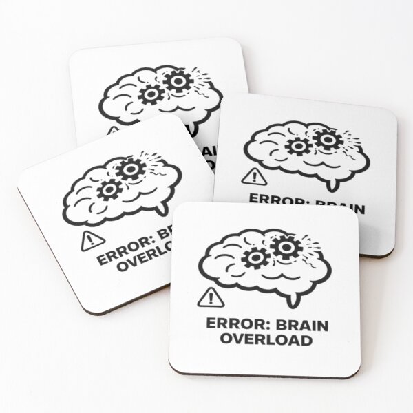 Item preview, Funny Overthinking Brain – Error: Brain Overload designed and sold by MS-DesignArt.