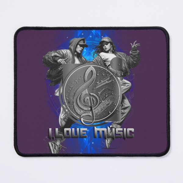 Item preview, Love músic black blue designed and sold by Cruwey.