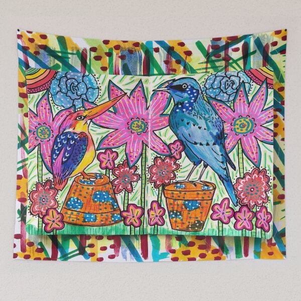 Item preview, Birds Chatting in the Garden designed and sold by hatvail.