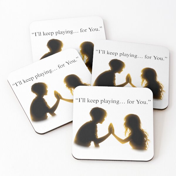 Item preview, Your lie in April Quote Silhouette designed and sold by Cat-and-Panda.