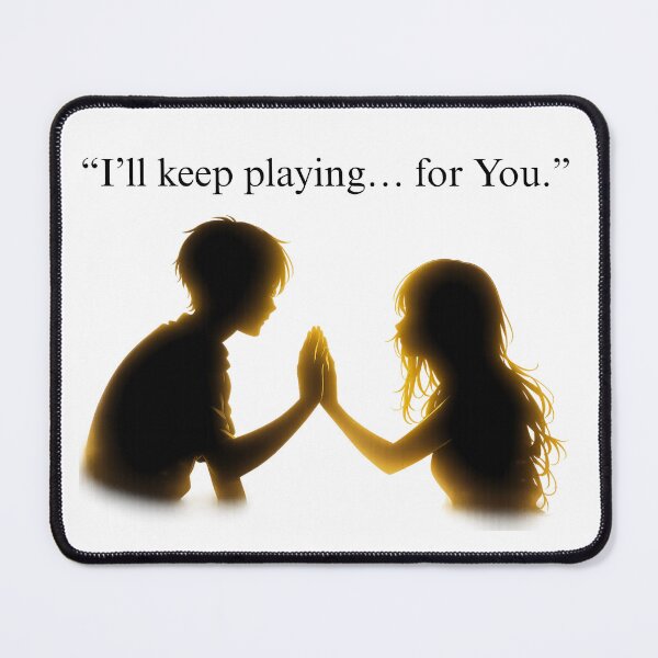 Item preview, Your lie in April Quote Silhouette designed and sold by Cat-and-Panda.