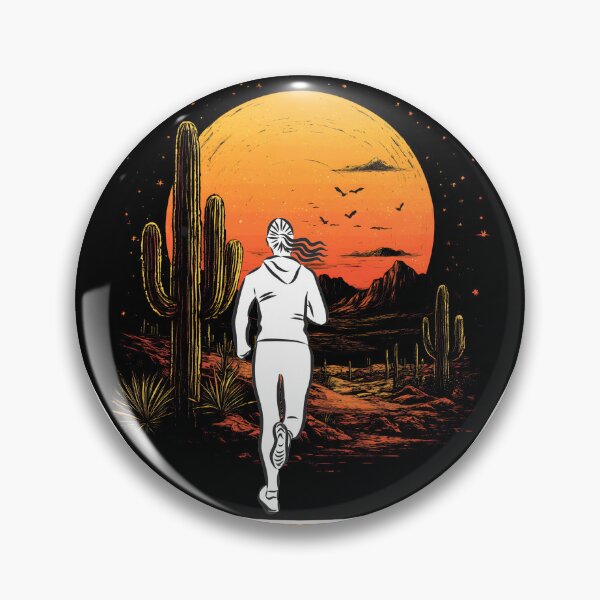 Item preview, Running Up That Hill Retro Design – Motivational Runner Aesthetic Desert Sunset Fitness Art designed and sold by ArcticFoxStudio.