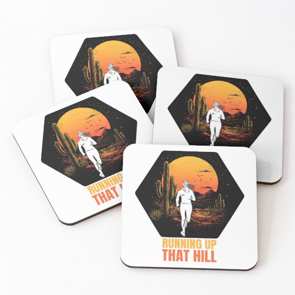 Item preview, Running Up That Hill Retro Design – Motivational Runner Aesthetic Desert Sunset Fitness Art designed and sold by ArcticFoxStudio.