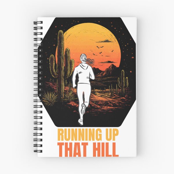 Item preview, Running Up That Hill Retro Design – Motivational Runner Aesthetic Desert Sunset Fitness Art designed and sold by ArcticFoxStudio.