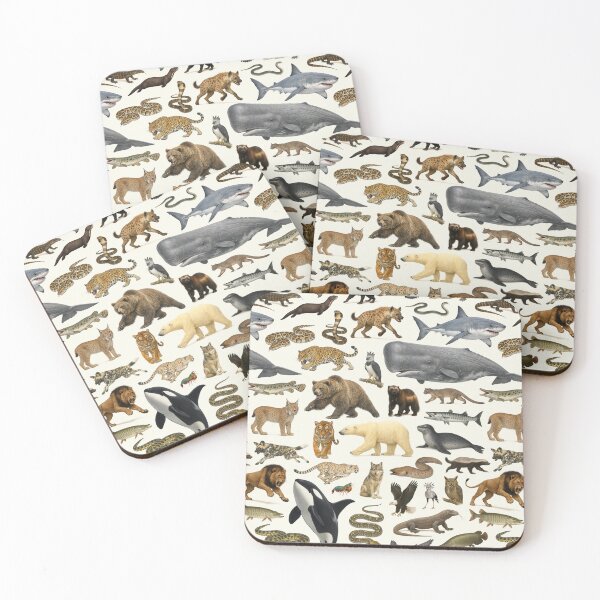 Item preview, Iconic Apex Predators Retro Style Wildlife Identification Chart designed and sold by kakarikihill.