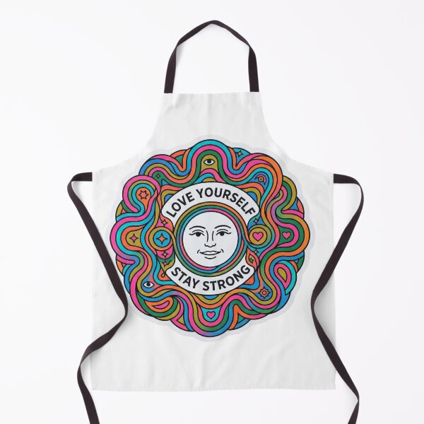 Item preview, Love Yourself Stay Strong Mandala - Psychedelic Self-Care Art designed and sold by MinervasCrafts.
